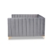 Baxton Studio Oksana Modern Contemporary Glam and Luxe Light Grey Velvet Fabric Upholstered and Gold Finished Full Size Daybed - BSOCF0344-Light Grey Daybed-Full