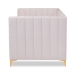 Baxton Studio Oksana Modern Contemporary Glam and Luxe Light Pink Velvet Fabric Upholstered and Gold Finished Twin Size Daybed - BSOCF0344-Light Pink Daybed-Twin