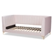 Baxton Studio Oksana Modern Contemporary Glam and Luxe Light Pink Velvet Fabric Upholstered and Gold Finished Twin Size Daybed - BSOCF0344-Light Pink Daybed-Twin
