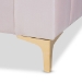 Baxton Studio Oksana Modern Contemporary Glam and Luxe Light Pink Velvet Fabric Upholstered and Gold Finished Twin Size Daybed - BSOCF0344-Light Pink Daybed-Twin