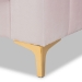 Baxton Studio Oksana Modern Contemporary Glam and Luxe Light Pink Velvet Fabric Upholstered and Gold Finished Full Size Daybed - BSOCF0344-Light Pink Daybed-Full
