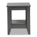 Baxton Studio Audra Modern and Contemporary Grey Finished Wood Living Room End Table - BSOET8000-Grey-ET