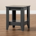Baxton Studio Audra Modern and Contemporary Grey Finished Wood Living Room End Table - BSOET8000-Grey-ET