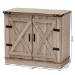 Baxton Studio Wayne Modern Contemporary Farmhouse Oak Brown Finished Wood 2-Door Shoe Storage Cabinet - BSOSC910041-2-Oak-Shoe Cabinet