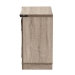 Baxton Studio Wayne Modern Contemporary Farmhouse Oak Brown Finished Wood 2-Door Shoe Storage Cabinet - BSOSC910041-2-Oak-Shoe Cabinet