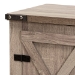 Baxton Studio Wayne Modern Contemporary Farmhouse Oak Brown Finished Wood 2-Door Shoe Storage Cabinet - BSOSC910041-2-Oak-Shoe Cabinet