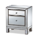 Baxton Studio Fadri Contemporary Glam and Luxe Mirrored 2-Drawer End Table