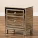 Baxton Studio Fadri Contemporary Glam and Luxe Mirrored 2-Drawer End Table - BSORXF-2393-ET