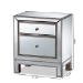 Baxton Studio Fadri Contemporary Glam and Luxe Mirrored 2-Drawer End Table - BSORXF-2393-ET