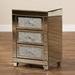 Baxton Studio Ralston Contemporary Glam and Luxe Mirrored 3-Drawer End Table - BSORXF-2439-ET