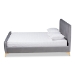 Baxton Studio Nami Modern Contemporary Glam and Luxe Light Grey Velvet Fabric Upholstered and Gold Finished King Size Platform Bed - BSOCF0374-Light Grey-King
