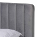 Baxton Studio Nami Modern Contemporary Glam and Luxe Light Grey Velvet Fabric Upholstered and Gold Finished King Size Platform Bed - BSOCF0374-Light Grey-King