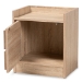 Baxton Studio Hale Modern and Contemporary Oak Finished Wood 1-Door Nightstand - BSOET8003-Oak-NS