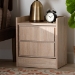 Baxton Studio Hale Modern and Contemporary Oak Finished Wood 1-Door Nightstand - BSOET8003-Oak-NS