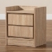 Baxton Studio Hale Modern and Contemporary Oak Finished Wood 1-Door Nightstand - BSOET8003-Oak-NS