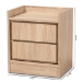 Baxton Studio Hale Modern and Contemporary Oak Finished Wood 1-Door Nightstand - BSOET8003-Oak-NS