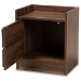 Baxton Studio Hale Modern and Contemporary Walnut Brown Finished Wood 1-Door Nightstand - BSOET8003-Walnut-NS