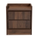 Baxton Studio Hale Modern and Contemporary Walnut Brown Finished Wood 1-Door Nightstand - BSOET8003-Walnut-NS