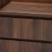 Baxton Studio Hale Modern and Contemporary Walnut Brown Finished Wood 1-Door Nightstand - BSOET8003-Walnut-NS