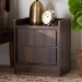 Baxton Studio Hale Modern and Contemporary Walnut Brown Finished Wood 1-Door Nightstand - BSOET8003-Walnut-NS