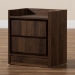 Baxton Studio Hale Modern and Contemporary Walnut Brown Finished Wood 1-Door Nightstand - BSOET8003-Walnut-NS