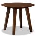 Baxton Studio Lida Modern and Contemporary Grey Fabric Upholstered and Walnut Brown Finished Wood 5-Piece Dining Set - BSOLida-Grey/Walnut-5PC Dining Set
