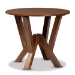 Baxton Studio Marian Modern and Contemporary Grey Fabric Upholstered and Walnut Brown Finished Wood 5-Piece Dining Set - BSOMarian-Grey/Walnut-5PC Dining Set