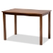 Baxton Studio Seda Modern and Contemporary Grey Fabric Upholstered and Walnut Brown Finished Wood 5-Piece Dining Set - BSOSeda-Grey/Walnut-5PC Dining Set