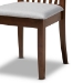 Baxton Studio Seda Modern and Contemporary Grey Fabric Upholstered and Walnut Brown Finished Wood 5-Piece Dining Set - BSOSeda-Grey/Walnut-5PC Dining Set