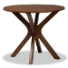 Baxton Studio Norah Modern and Contemporary Grey Fabric Upholstered and Walnut Brown Finished Wood 5-Piece Dining Set - BSONorah-Grey/Walnut-5PC Dining Set