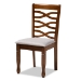 Baxton Studio Ariane Modern and Contemporary Grey Fabric Upholstered and Walnut Brown Finished Wood 5-Piece Dining Set - BSOAriane-Grey/Walnut-5PC Dining Set