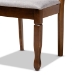 Baxton Studio Mirna Modern and Contemporary Grey Fabric Upholstered and Walnut Brown Finished Wood 5-Piece Dining Set - BSOMirna-Grey/Walnut-5PC Dining Set