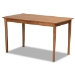 Baxton Studio Arvid Mid-Century Modern Tan Faux Leather Upholstered and Walnut Brown Finished Wood 5-Piece Dining Nook Set - BSOBBT8051-Tan/Walnut-5PC Dining Nook Set