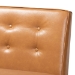 Baxton Studio Arvid Mid-Century Modern Tan Faux Leather Upholstered and Walnut Brown Finished Wood 5-Piece Dining Nook Set - BSOBBT8051-Tan/Walnut-5PC Dining Nook Set