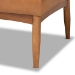Baxton Studio Arvid Mid-Century Modern Tan Faux Leather Upholstered and Walnut Brown Finished Wood 4-Piece Dining Nook Set - BSOBBT8051-Tan/Walnut-4PC Dining Nook Set