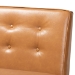 Baxton Studio Arvid Mid-Century Modern Tan Faux Leather Upholstered and Walnut Brown Finished Wood 3-Piece Dining Nook Set - BSOBBT8051-Tan/Walnut-3PC Dining Nook Set