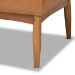 Baxton Studio Arvid Mid-Century Modern Tan Faux Leather Upholstered and Walnut Brown Finished Wood 3-Piece Dining Nook Set - BSOBBT8051-Tan/Walnut-3PC Dining Nook Set