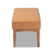 Baxton Studio Arvid Mid-Century Modern Tan Faux Leather Upholstered and Walnut Brown Finished Wood Dining Bench - BSOBBT8051-Tan/Walnut-Bench