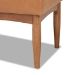 Baxton Studio Arvid Mid-Century Modern Tan Faux Leather Upholstered and Walnut Brown Finished Wood Dining Bench - BSOBBT8051-Tan/Walnut-Bench