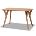 Baxton Studio Sahar Mid-Century Modern Transitional Walnut Brown Finished Wood Dining Table