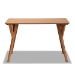 Baxton Studio Sahar Mid-Century Modern Transitional Walnut Brown Finished Wood Dining Table - BSOBBT4074-Walnut-DT