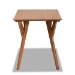 Baxton Studio Sahar Mid-Century Modern Transitional Walnut Brown Finished Wood Dining Table - BSOBBT4074-Walnut-DT