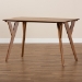 Baxton Studio Sahar Mid-Century Modern Transitional Walnut Brown Finished Wood Dining Table - BSOBBT4074-Walnut-DT