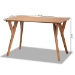 Baxton Studio Sahar Mid-Century Modern Transitional Walnut Brown Finished Wood Dining Table - BSOBBT4074-Walnut-DT