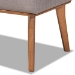 Baxton Studio Odessa Mid-Century Modern Grey Fabric Upholstered and Walnut Brown Finished Wood Dining Bench - BSOBBT8054-Grey/Walnut-Bench