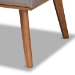 Baxton Studio Odessa Mid-Century Modern Grey Fabric Upholstered and Walnut Brown Finished Wood 3-Piece Dining Nook Set - BSOBBT8054-Grey/Walnut-3PC Dining Nook Set