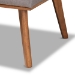 Baxton Studio Odessa Mid-Century Modern Grey Fabric Upholstered and Walnut Brown Finished Wood 4-Piece Dining Nook Set - BSOBBT8054-Grey/Walnut-4PC Dining Nook Set