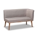Baxton Studio Odessa Mid-Century Modern Grey Fabric Upholstered and Walnut Brown Finished Wood 5-Piece Dining Nook Set - BSOBBT8054-Grey/Walnut-5PC Dining Nook Set