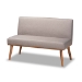 Baxton Studio Odessa Mid-Century Modern Grey Fabric Upholstered and Walnut Brown Finished Wood 5-Piece Dining Nook Set - BSOBBT8054-Grey/Walnut-5PC Dining Nook Set