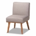 Baxton Studio Odessa Mid-Century Modern Grey Fabric Upholstered and Walnut Brown Finished Wood 5-Piece Dining Nook Set - BSOBBT8054-Grey/Walnut-5PC Dining Nook Set